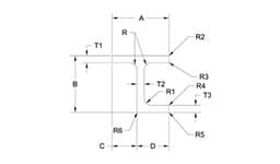 Flanged Tees Diagram | Mann Made, Inc.